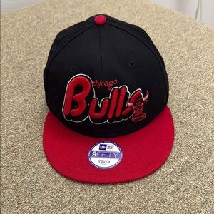 New Era Chicago Bulls Black and Red Snapback